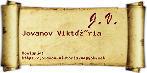 Jovanov Viktória névjegykártya